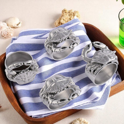 Crab Napkin Rings - set of 4