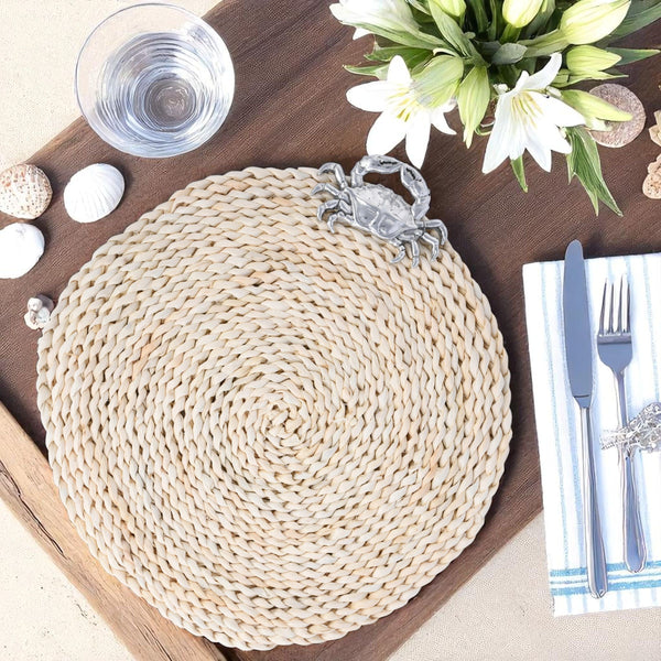 Crab Twisted Seagrass Placemats - set of 4 Arthur Court Designs
