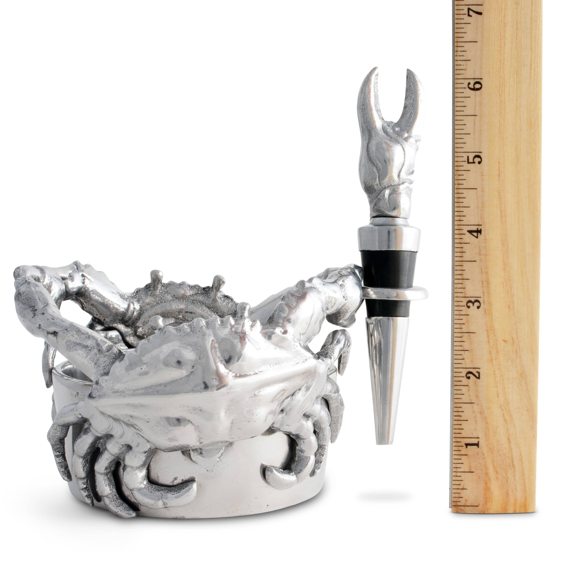 Crab Wine Caddy and Stopper Set Arthur Court Designs
