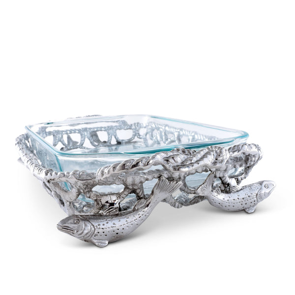 Fish Net Casserole / Pyrex Holder Arthur Court Designs