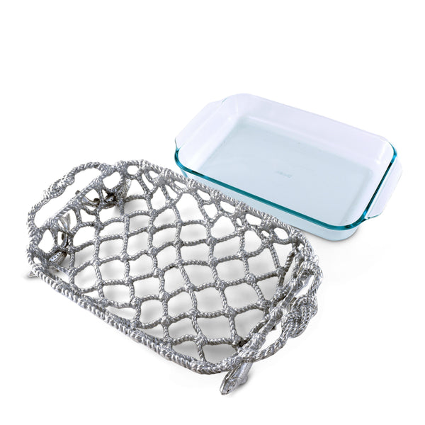 Fish Net Casserole / Pyrex Holder Arthur Court Designs