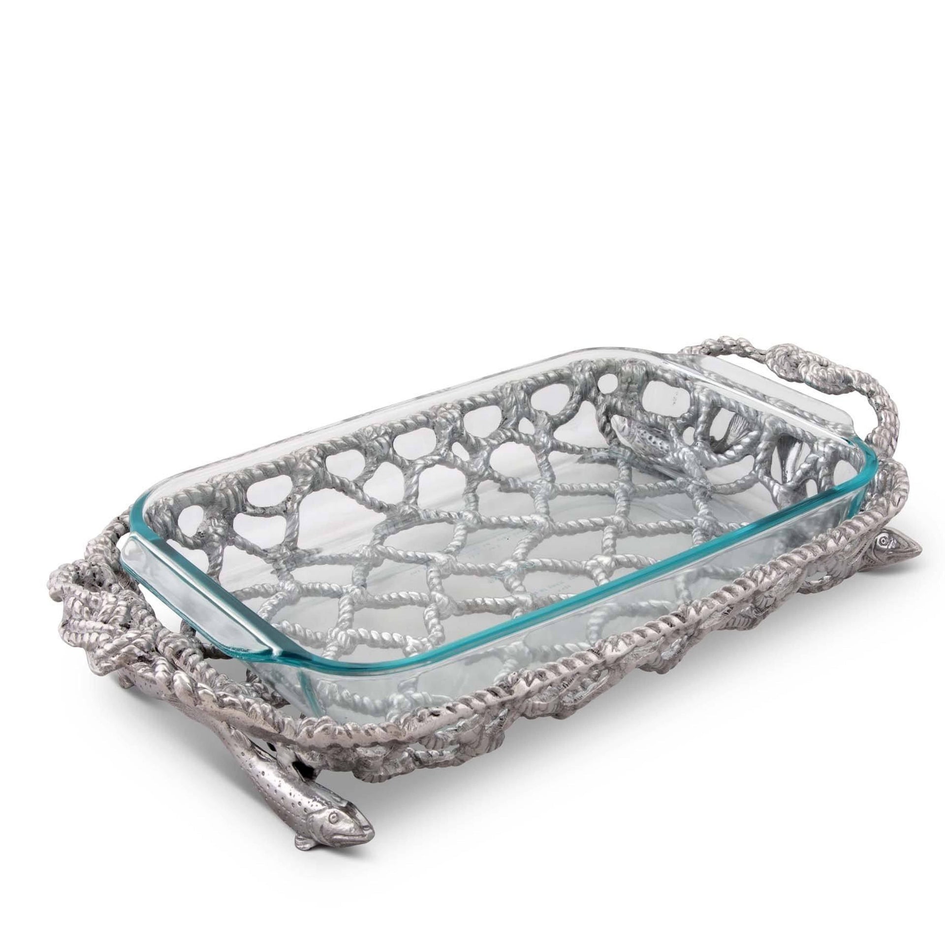 Fish Net Casserole / Pyrex Holder Arthur Court Designs