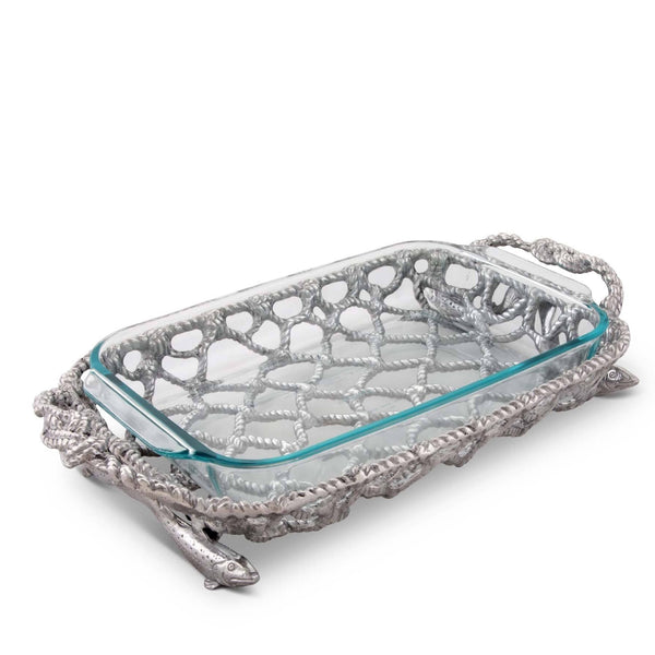 Fish Net Casserole / Pyrex Holder Arthur Court Designs