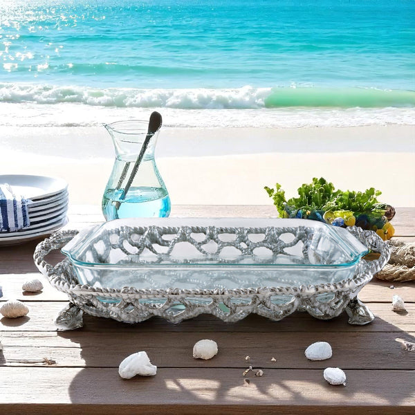 Fish Net Casserole / Pyrex Holder Arthur Court Designs
