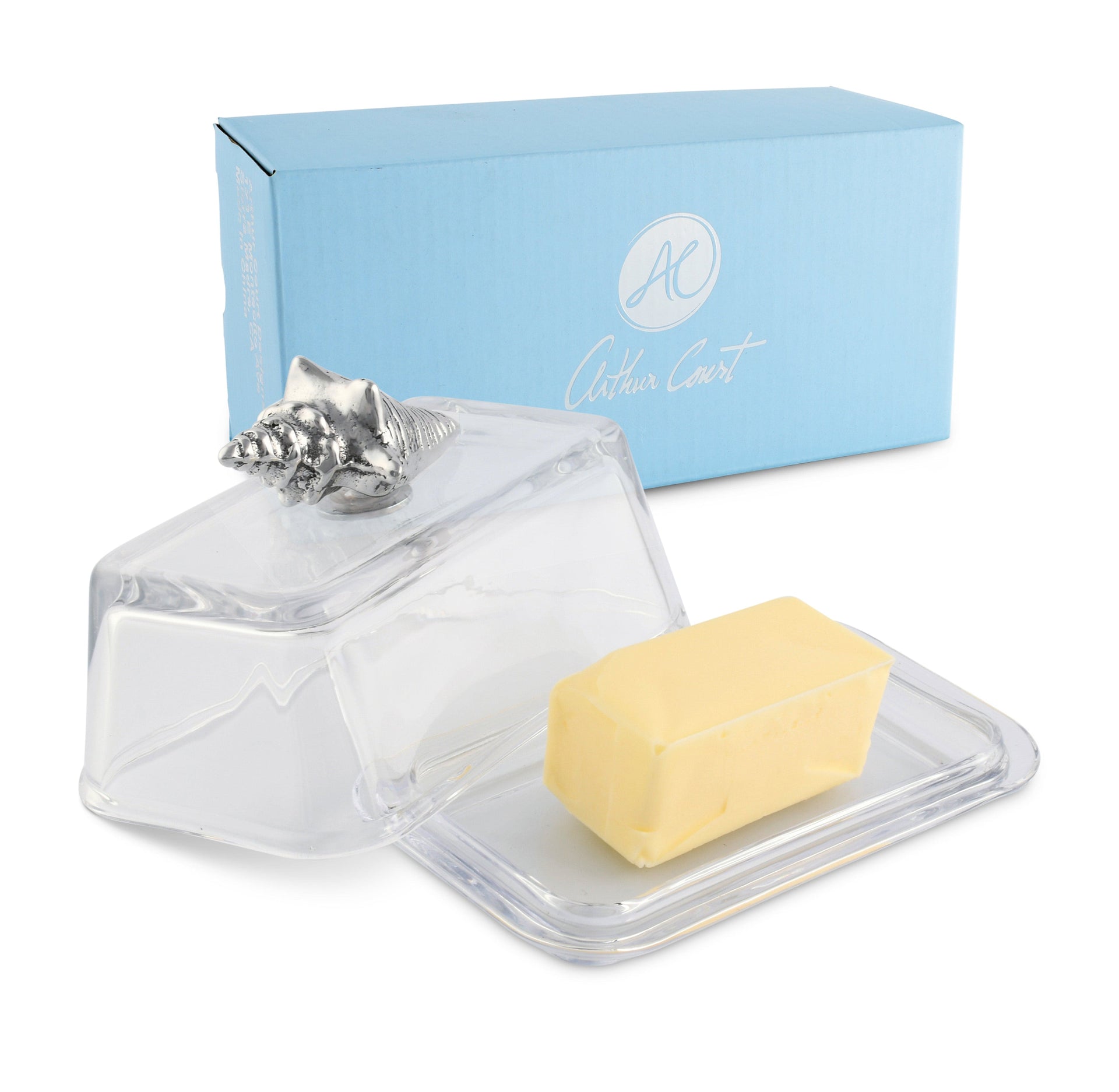 Glass Butter Dish- Shell Arthur Court Designs