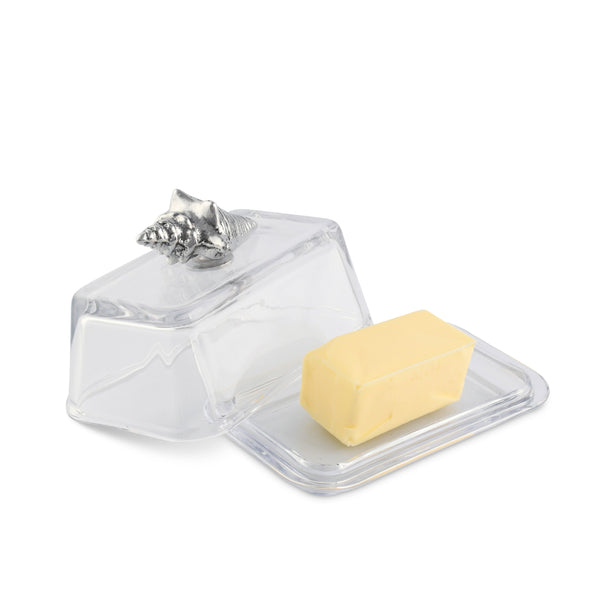 Glass Butter Dish- Shell Arthur Court Designs
