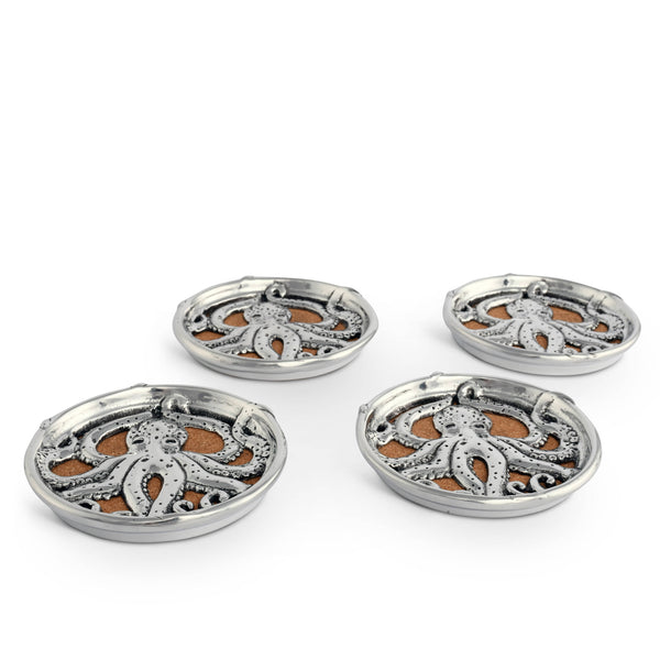 Octopus Drink Coaster Set of 4 Arthur Court Designs