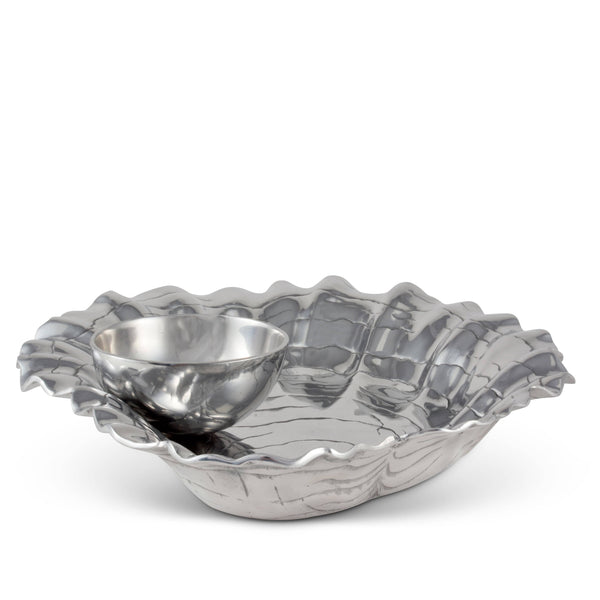 Oyster W/Pearl Chip & Dip Arthur Court Designs