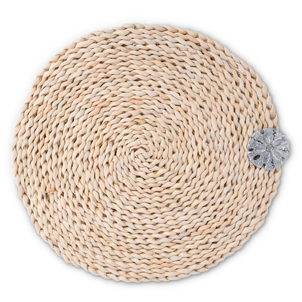 Sand Dollar Twisted Seagrass Placemats - set of 4 Arthur Court Designs