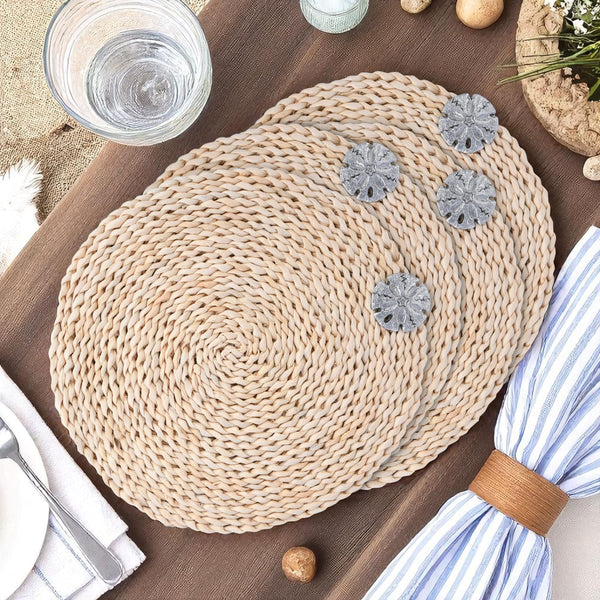 Sand Dollar Twisted Seagrass Placemats - set of 4 Arthur Court Designs