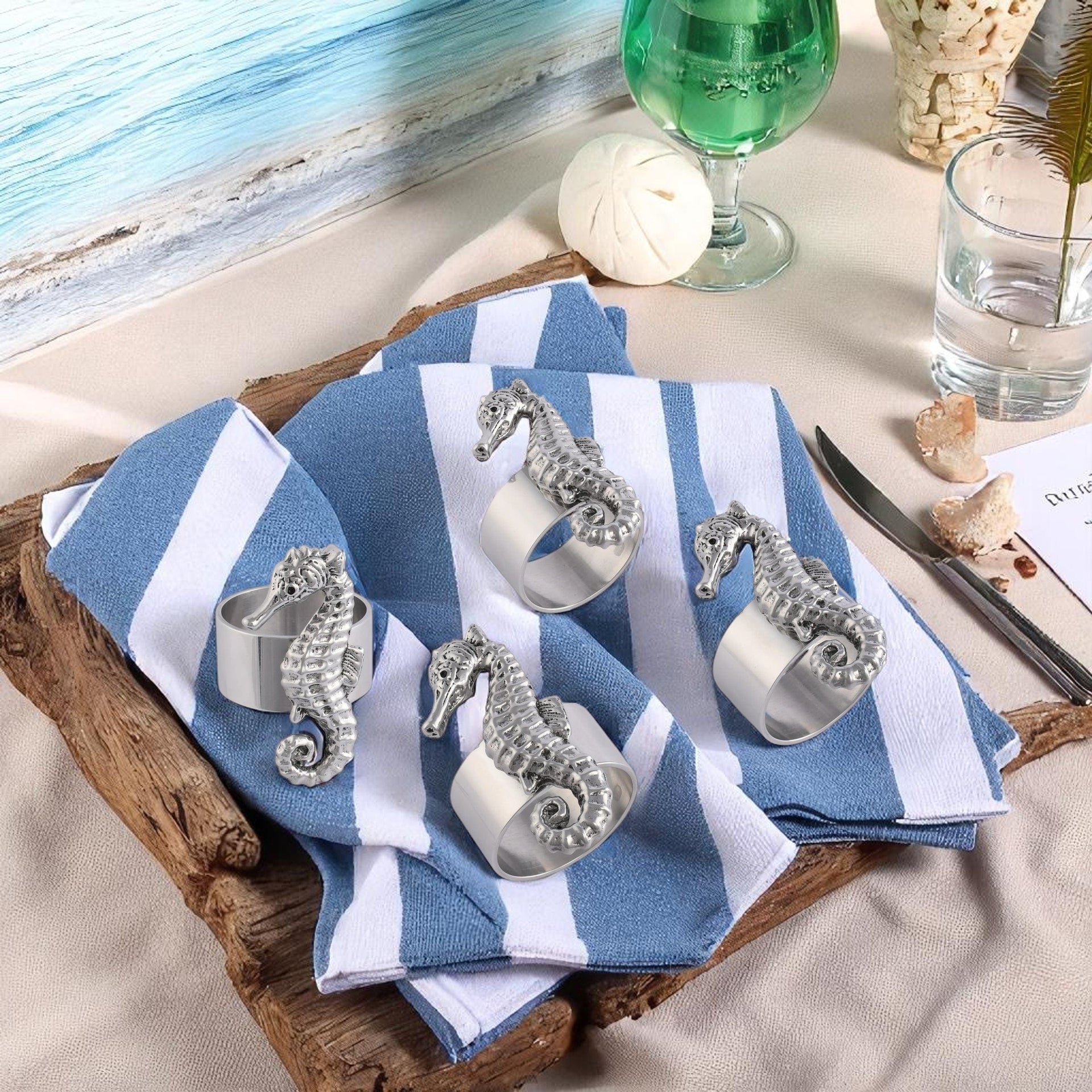 Sea Horse Napkin Rings - set of 4 Arthur Court Designs