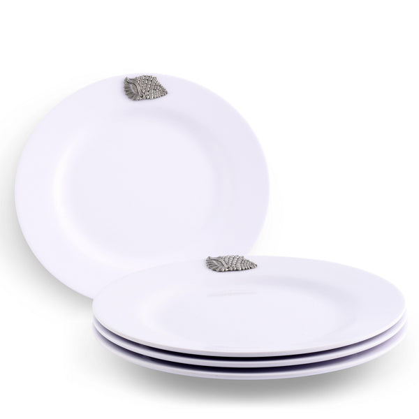 Sea Shell Melamine Lunch Plates - Set of 4