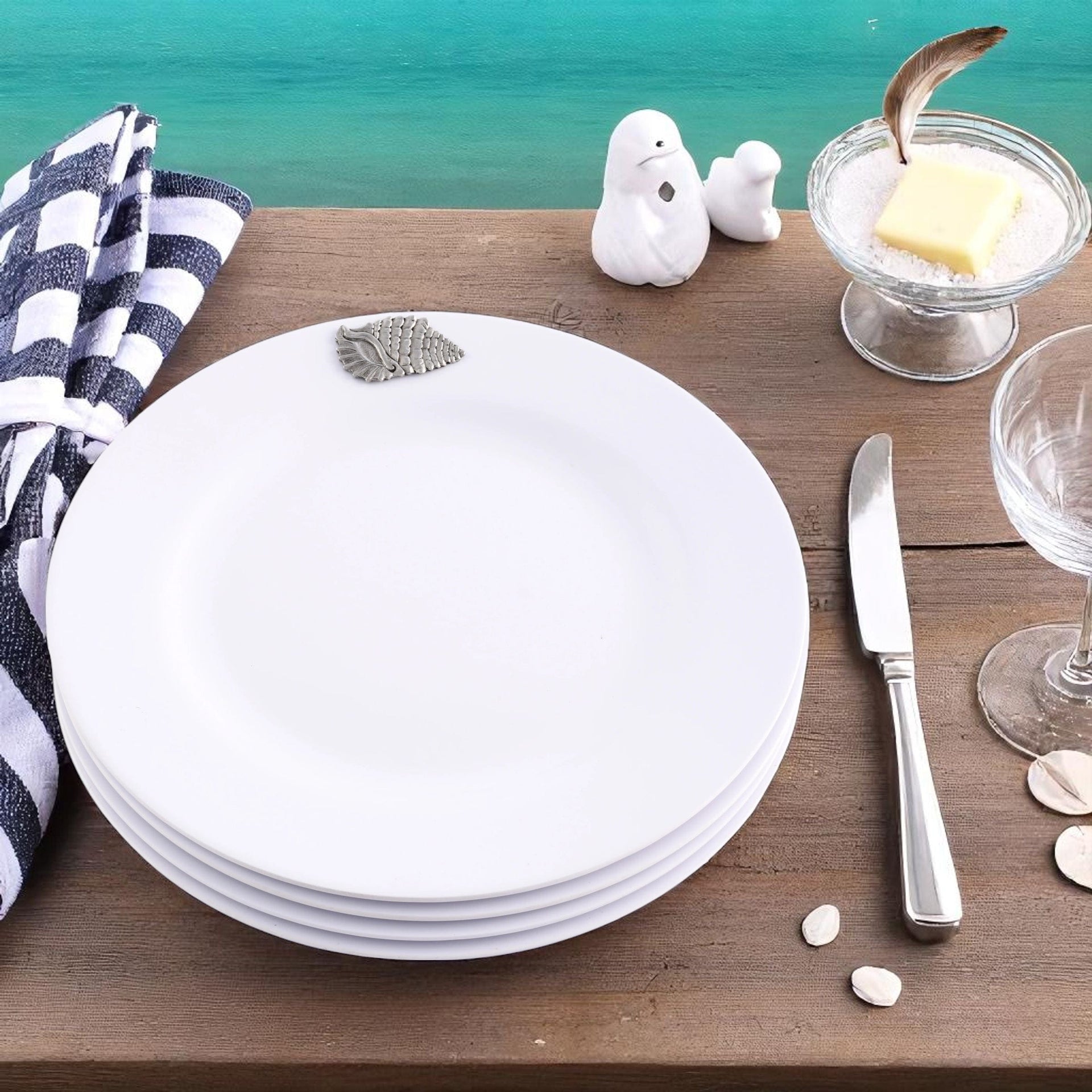 Sea Shell Melamine Lunch Plates - Set of 4 Arthur Court Designs