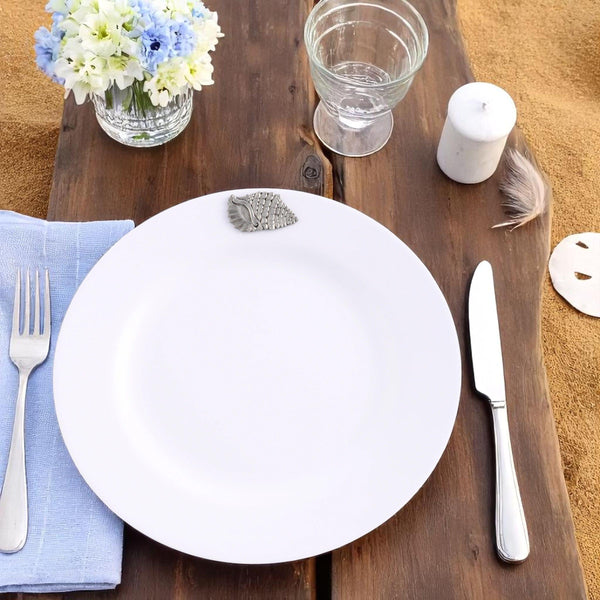 Sea Shell Melamine Lunch Plates - Set of 4