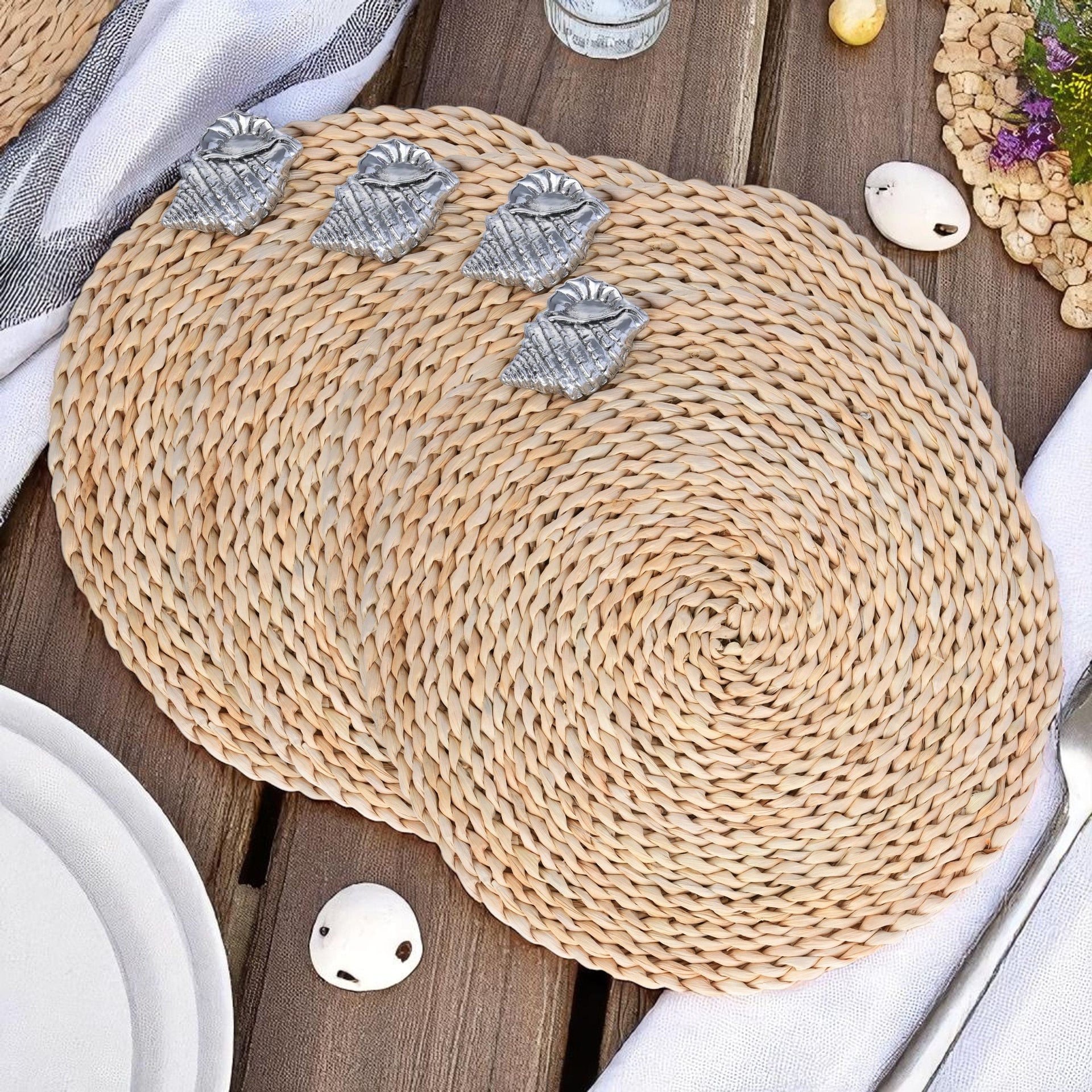 Sea Shell Twisted Seagrass Placemats - set of 4 Arthur Court Designs