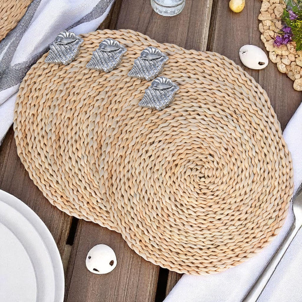 Sea Shell Twisted Seagrass Placemats - set of 4
