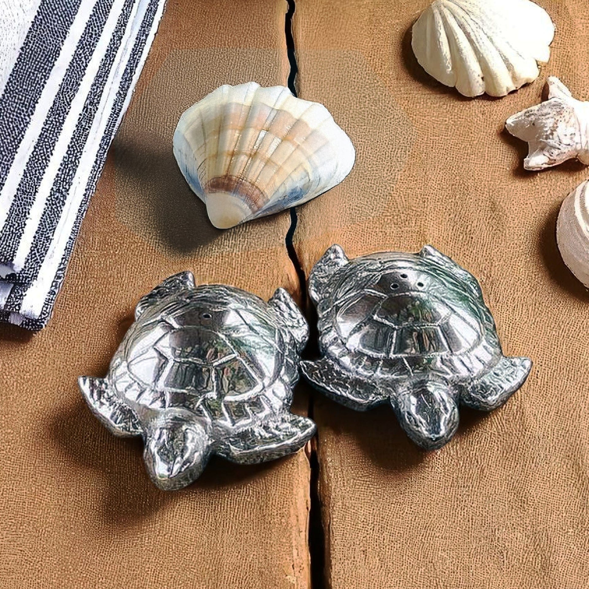 Sea Turtle Salt and Pepper Set Arthur Court Designs