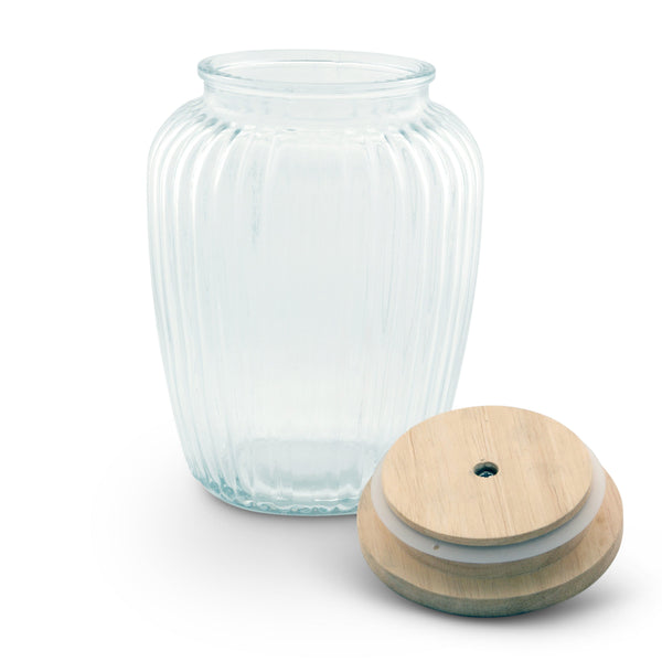 Shell Knob Glass Canisters