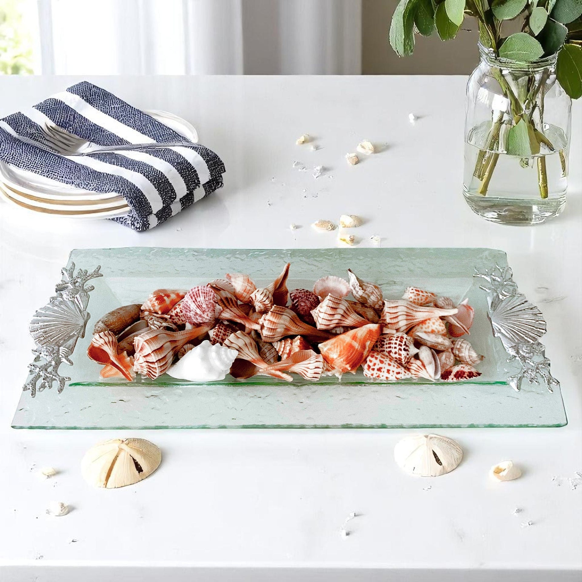 Shell/Sea Life Oblong Tray Arthur Court Designs