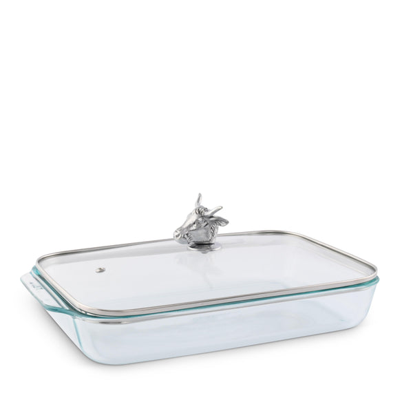 Bull / Steer Lid with Pyrex 3 quart Baking Dish Arthur Court Designs