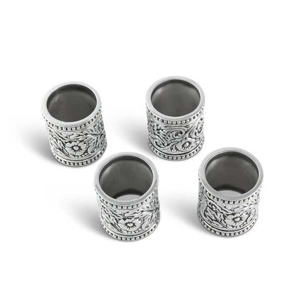 Concho Pattern Napkin Rings Set of 4