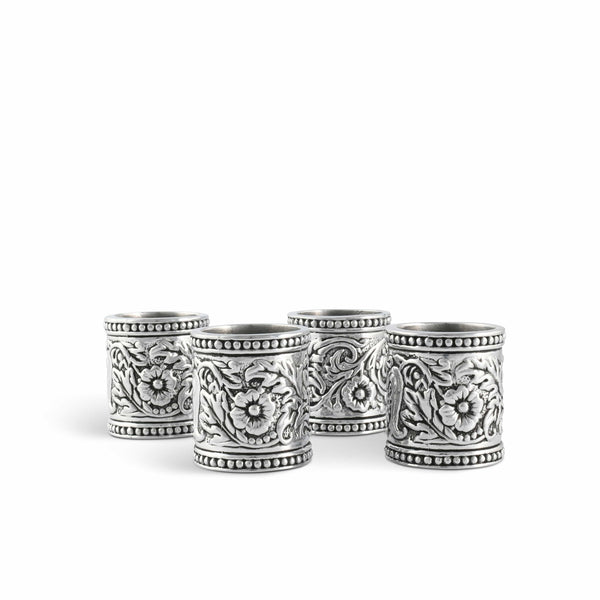 Concho Pattern Napkin Rings Set of 4