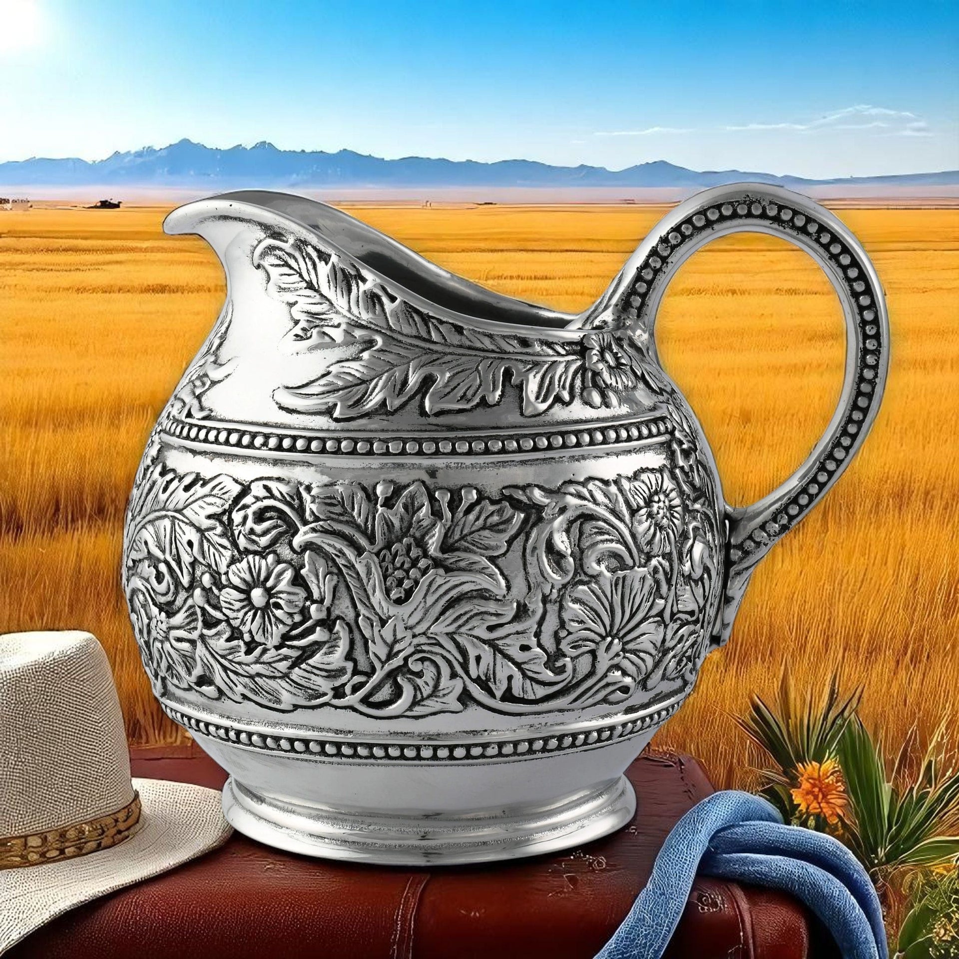 Concho Pattern Pitcher Arthur Court Designs