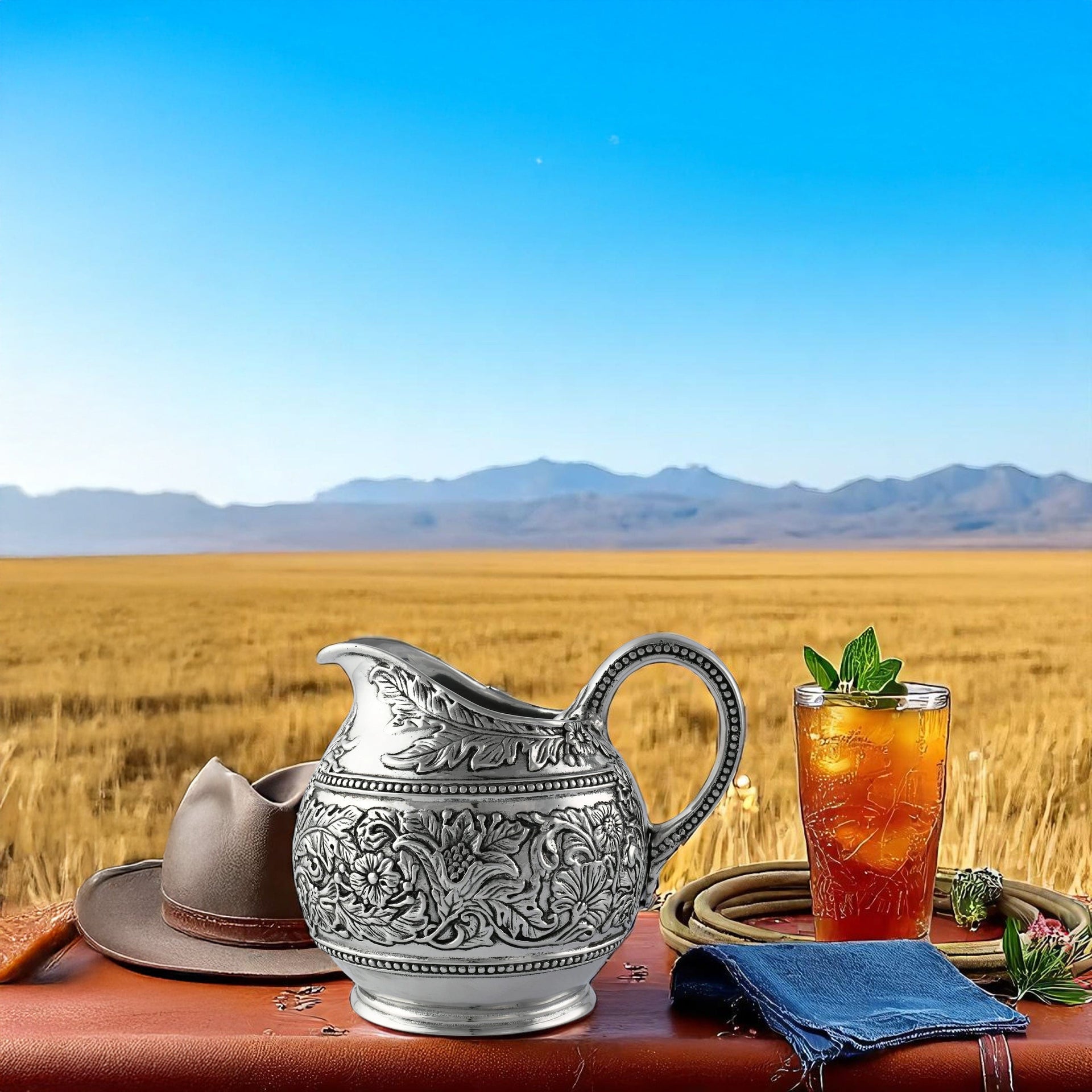 Concho Pattern Pitcher Arthur Court Designs