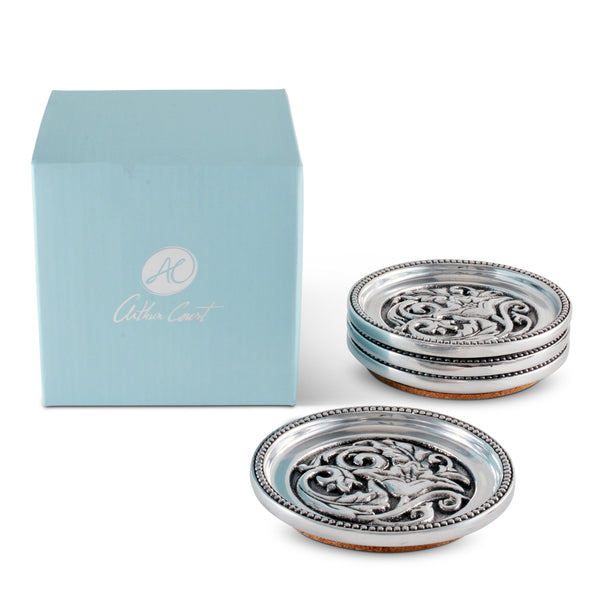 Concho Western Drink Coaster Set of 4 Arthur Court Designs