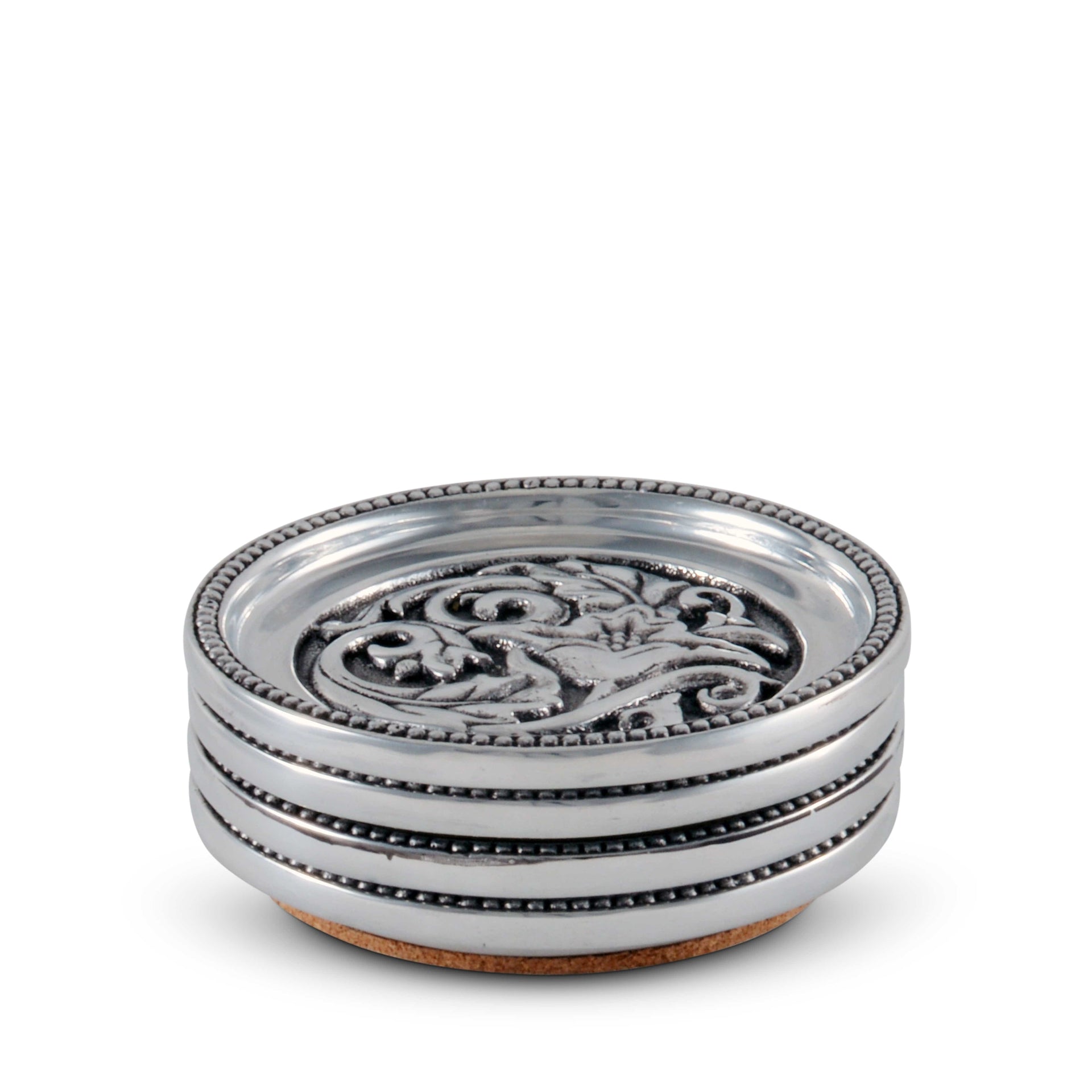 Concho Western Drink Coaster Set of 4 Arthur Court Designs