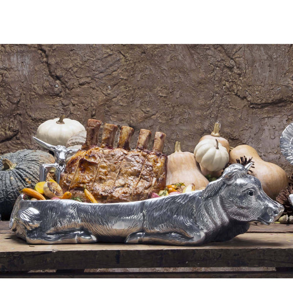 Cow Carving Serving Tray