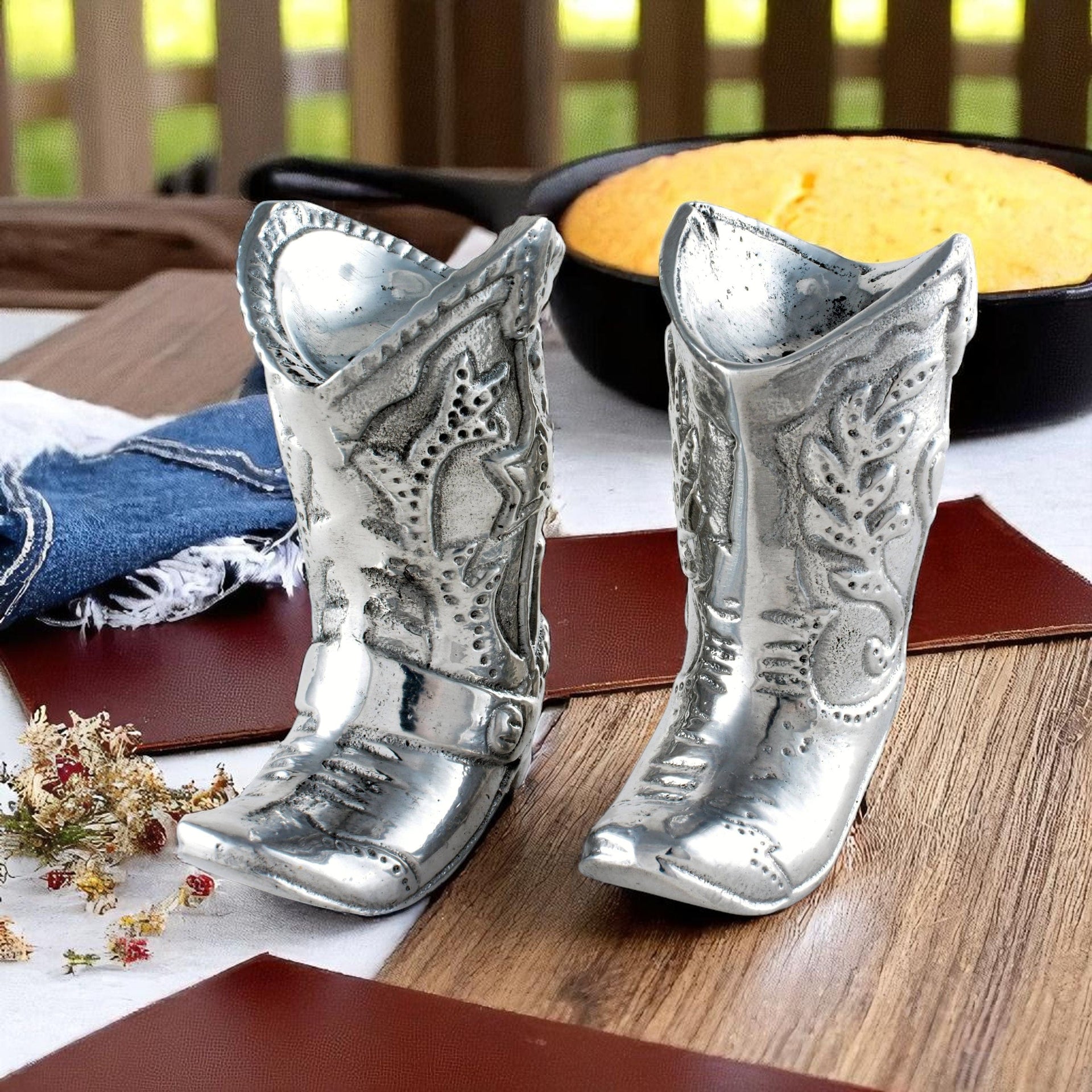 Cowboy Boot Salt and Pepper Set Arthur Court Designs