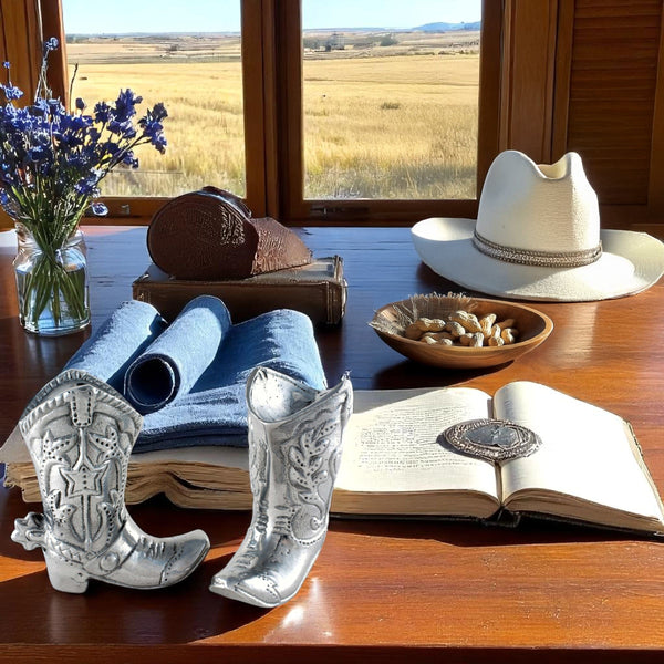 Cowboy Boot Salt and Pepper Set Arthur Court Designs