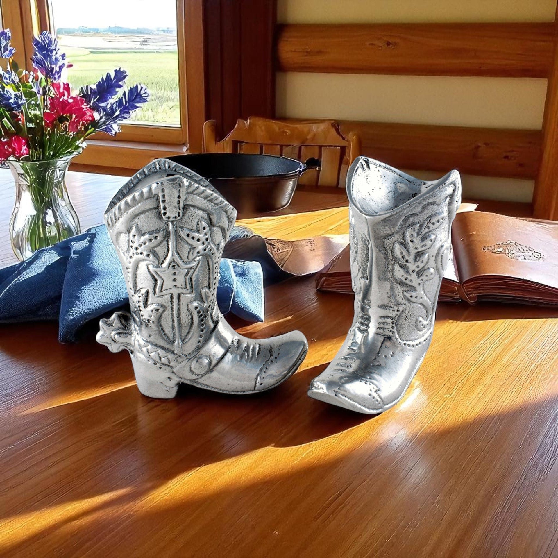 Cowboy Boot Salt and Pepper Set Arthur Court Designs
