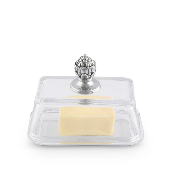 Glass Butter Dish - Concho Arthur Court Designs