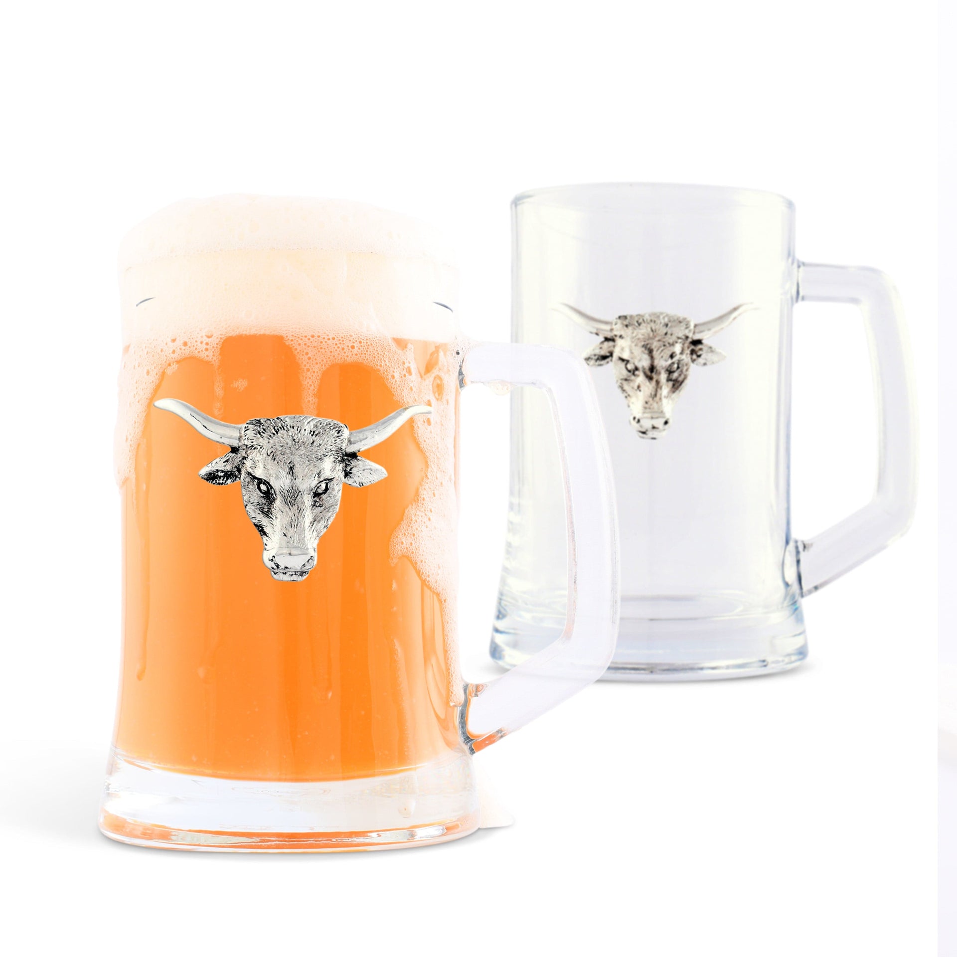 Longhorn Beer Mugs - Set of 2 Arthur Court Designs