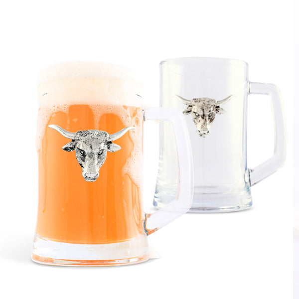 Longhorn Beer Mugs - Set of 2 Arthur Court Designs