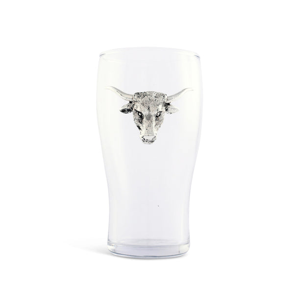 Longhorn Beer Pint Glasses - Set of 4 Arthur Court Designs