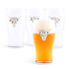 Longhorn Beer Pint Glasses - Set of 4