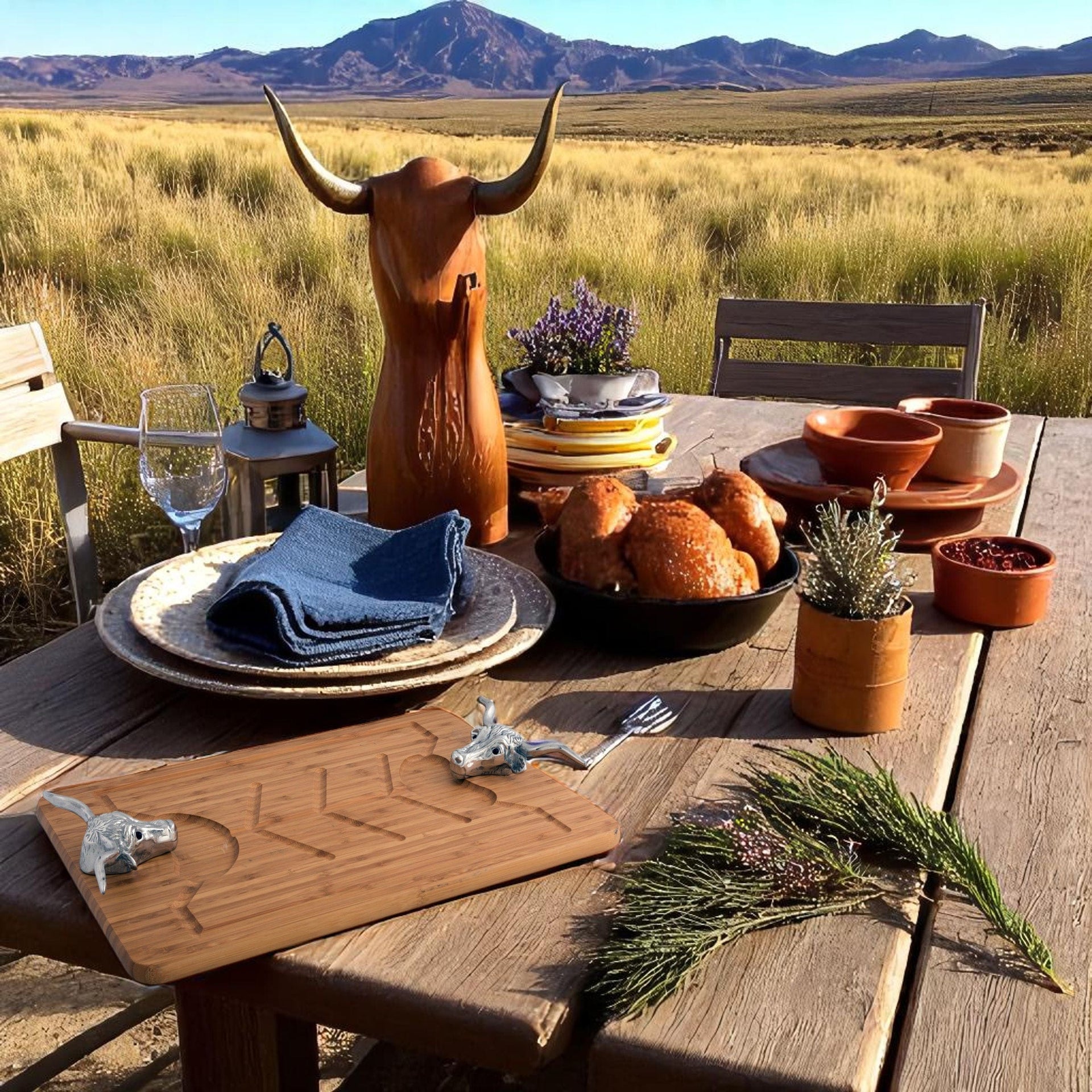 Longhorn Carving Board Arthur Court Designs