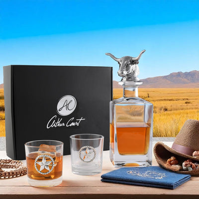 Longhorn Decanter Set with Pair of Glasses