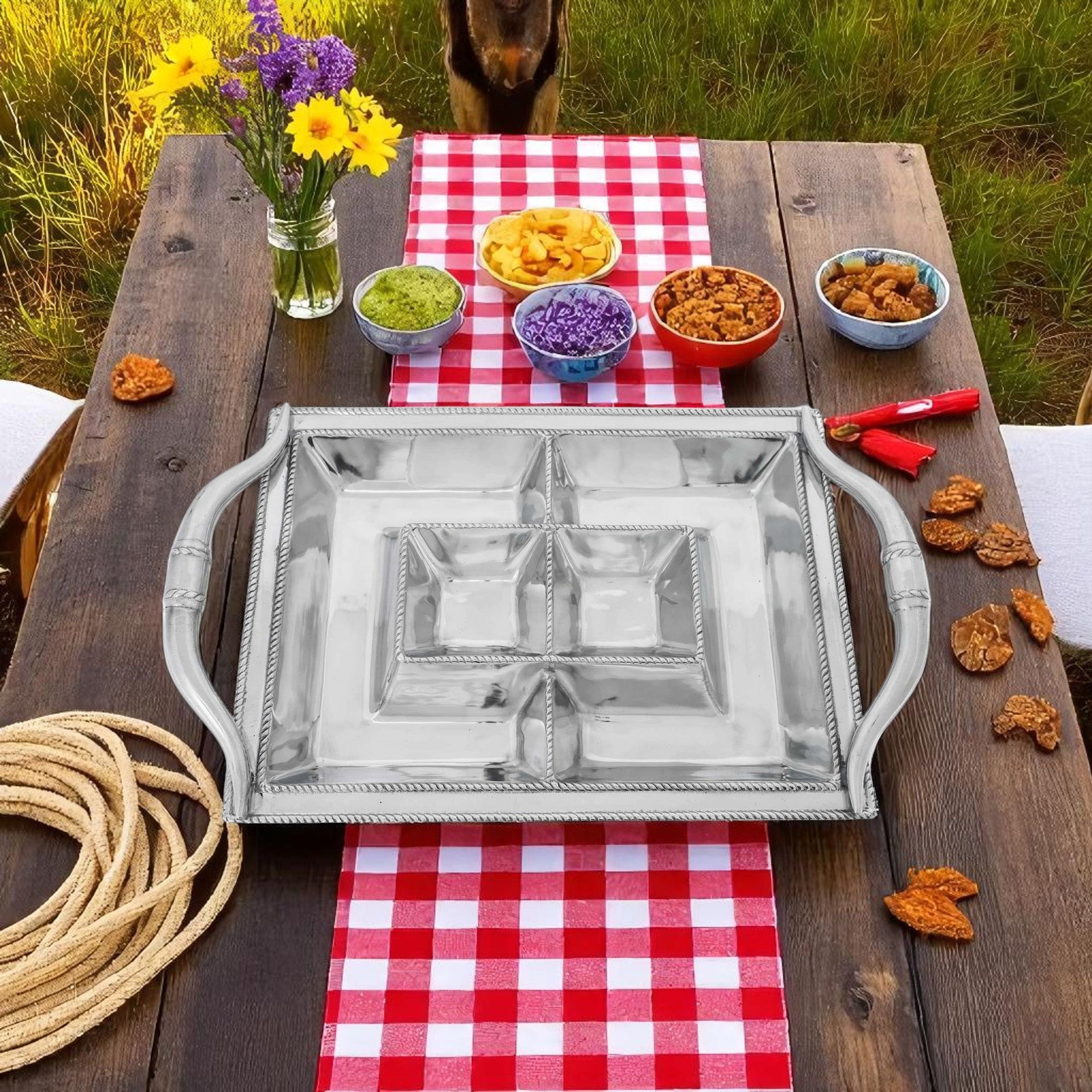 Longhorn Entertainment Tray Arthur Court Designs