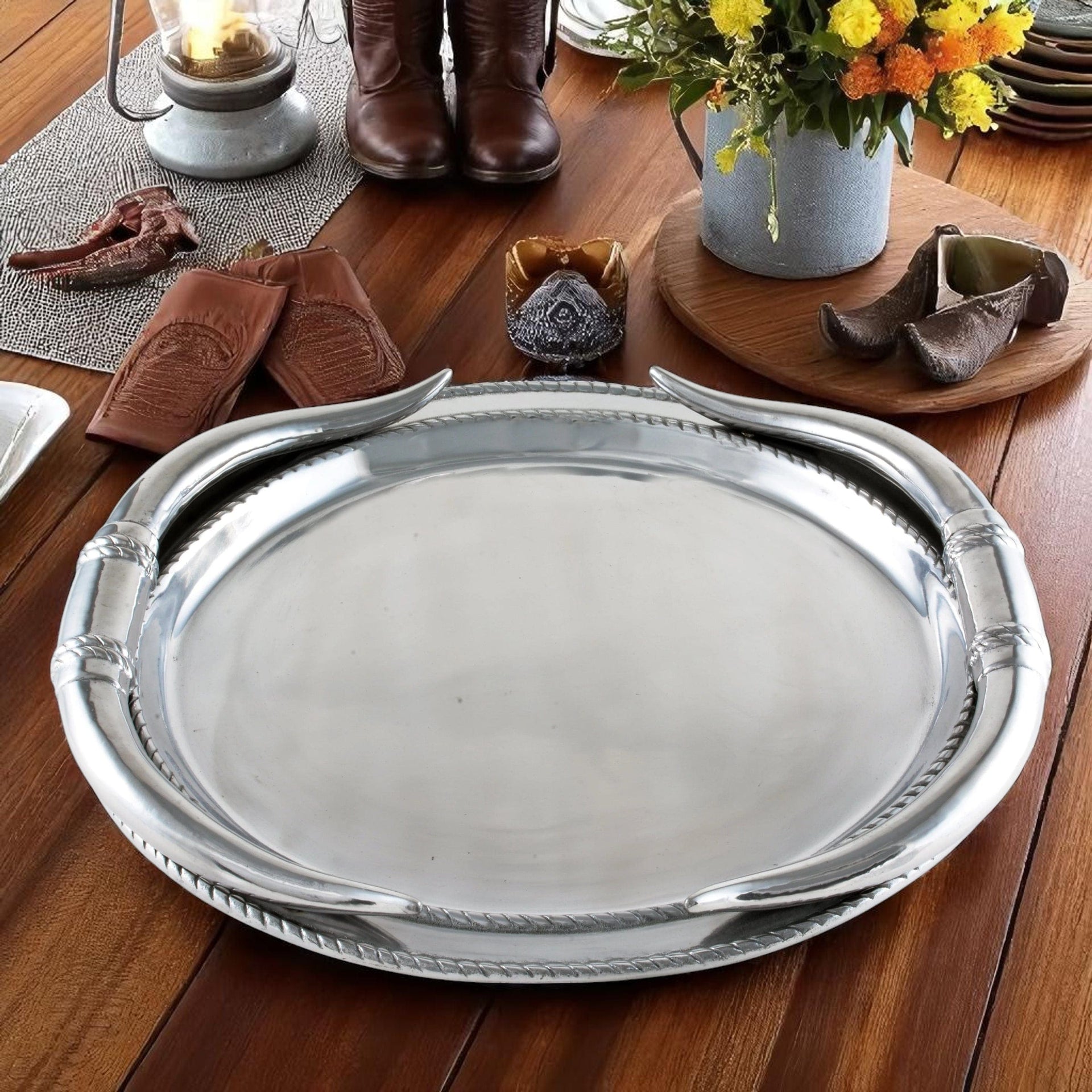 Longhorn Oval Platter Arthur Court Designs
