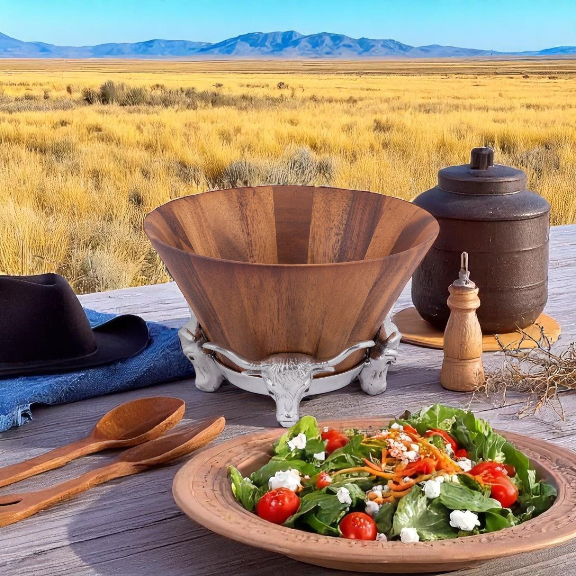 Longhorn Salad Bowl Arthur Court Designs