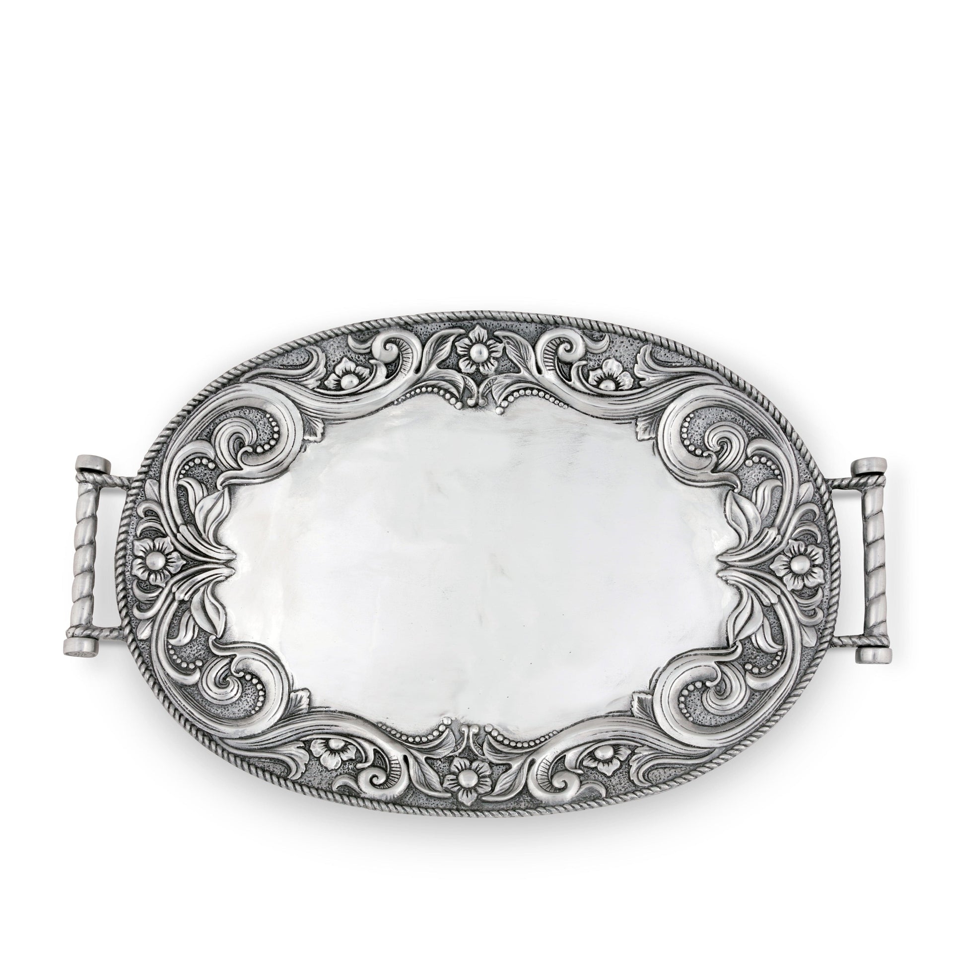 Western Leather Serving Tray Arthur Court Designs