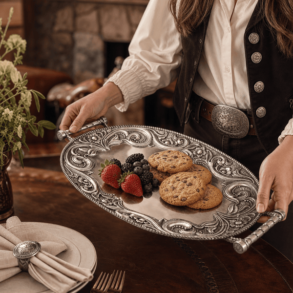 Western Leather Serving Tray