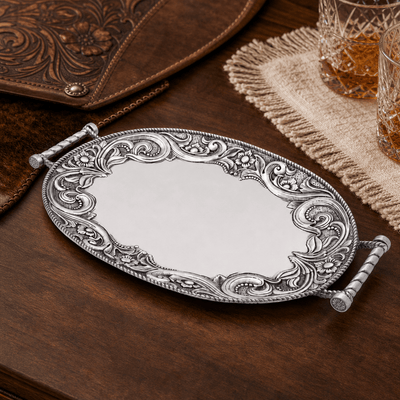 Western Leather Serving Tray
