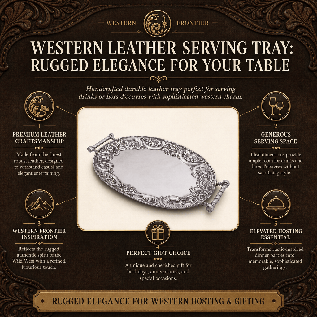 Western Leather Serving Tray