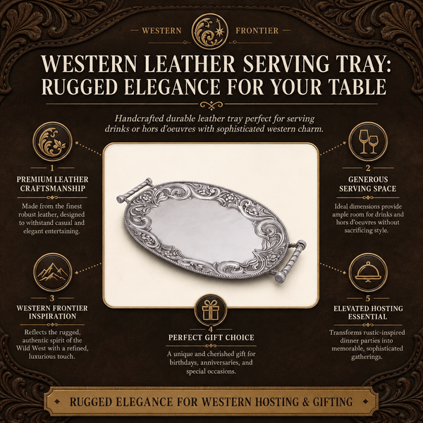 Western Leather Serving Tray
