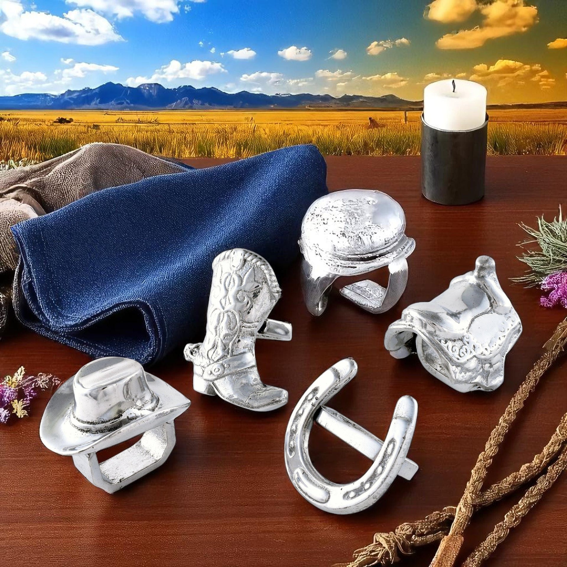 Western Napkin Rings Arthur Court Designs